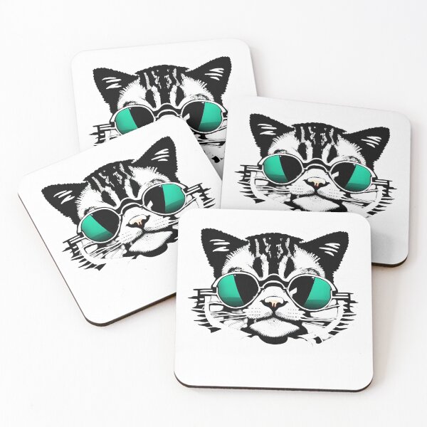 Item preview, Funny Cat Wearing Sunglasses designed and sold by AlexArtCollega.