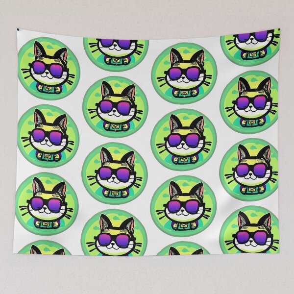 Item preview, Funny Cat Wearing Sunglasses designed and sold by AlexArtCollega.