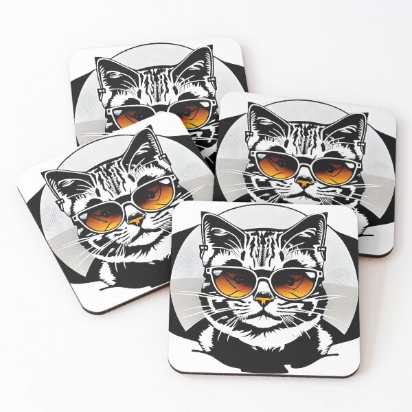 Item preview, Funny Cat Wearing Sunglasses designed and sold by AlexArtCollega.