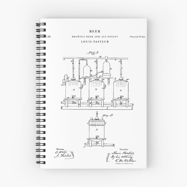 Item preview, Beer brewing Patent Drawing Blueprint designed and sold by Vintago.