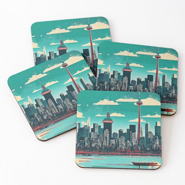 Item preview, Skyscrapers soaring, maple leaf skies designed and sold by Imagyn8.