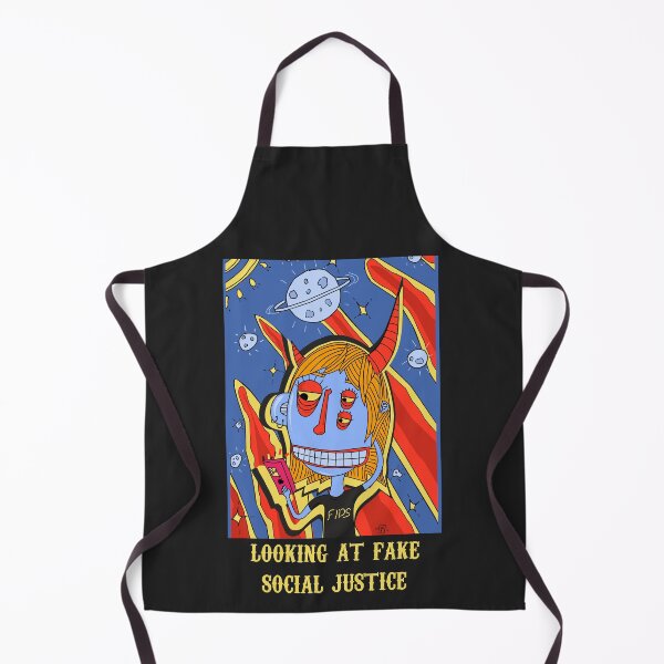 Item preview, looking at fake social justice, character comic cartoon pop art retro vector illustration designed and sold by Axel Christian.