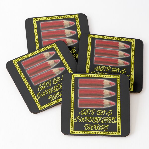 Item preview, 'Art Is a Powerful Voice' Crayon Bullets - Artist Inspirational Quotes designed and sold by Ridiculam Toga.