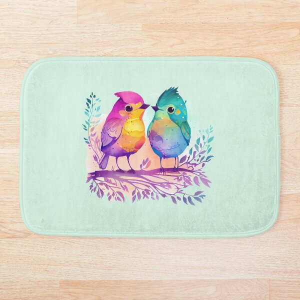 Item preview, Funny Pair of Colorful Birds designed and sold by KOTOdesign.