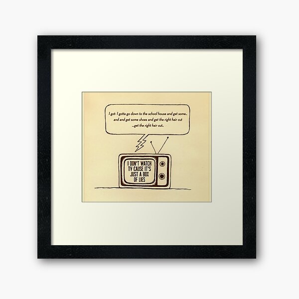 indy kidz lyrics retro illustration Framed Art Print