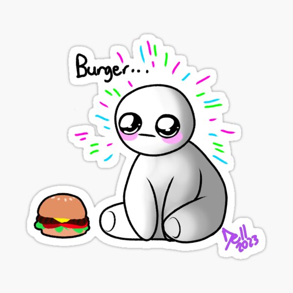 Item preview, Yippee creature loves that burger! designed and sold by dellishoppe.