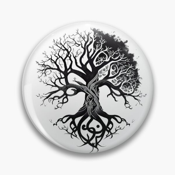 Artikelvorschau, Dark and Light Tribal Tree Tattoo entworfen und verkauft von ShadowAndSlate.