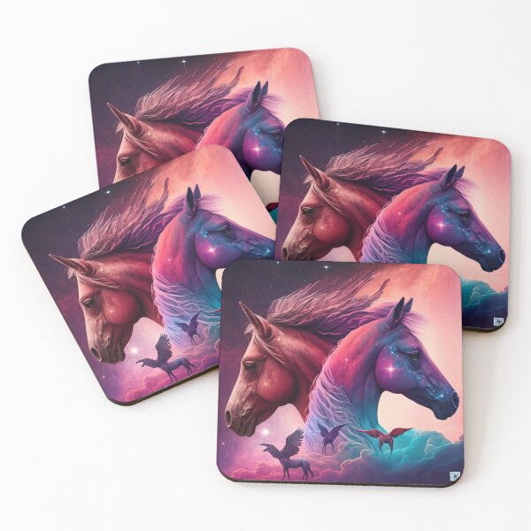Item preview, Beautiful horses with wings close up 1 designed and sold by mythographiaart.