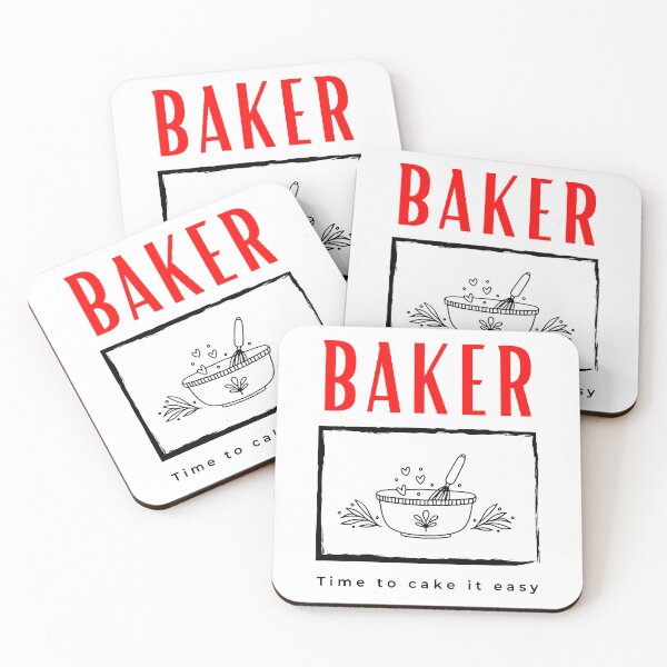 Item preview,  Baker Time to Cake it Easy funny motivational design designed and sold by DigitalMagShop.