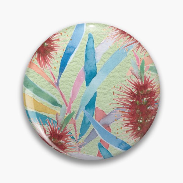 Item preview, Australian bottlebrush hand painted in watercolor designed and sold by Sylvie Murray.