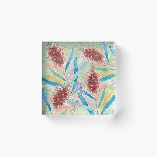 Item preview, Australian bottlebrush hand painted in watercolor designed and sold by Sylvie Murray.