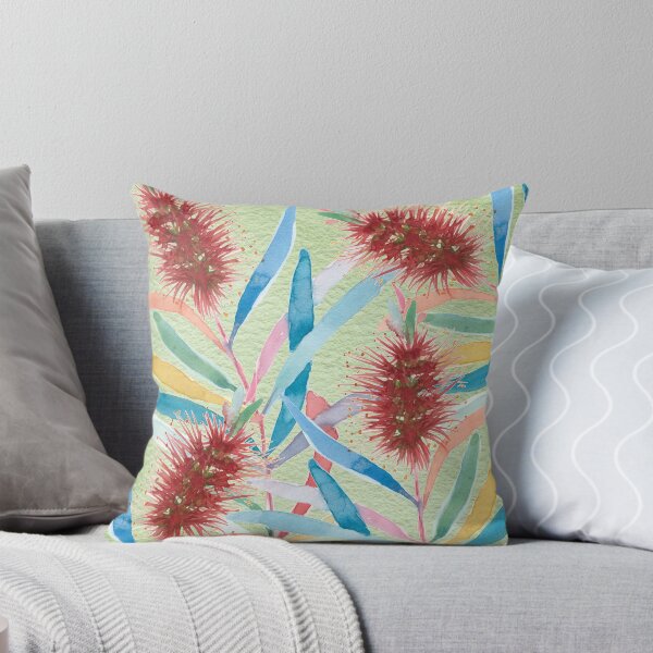 Item preview, Australian bottlebrush hand painted in watercolor designed and sold by Sylvie Murray.