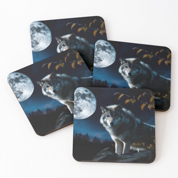 Item preview, Wolf at full moon designed and sold by Helleradi.