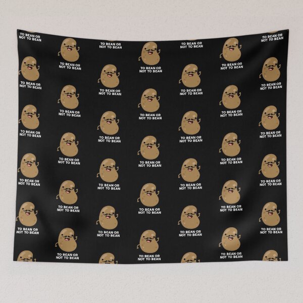 Item preview, To Bean Or Not To Bean Funny Shakespeare Puns (Dark BG) designed and sold by punnybone.