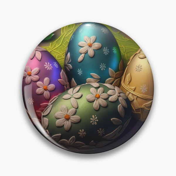 Artikelvorschau, Easter eggs with flowers pattern design, vintage colors and luminous light 5 entworfen und verkauft von jetaiart.