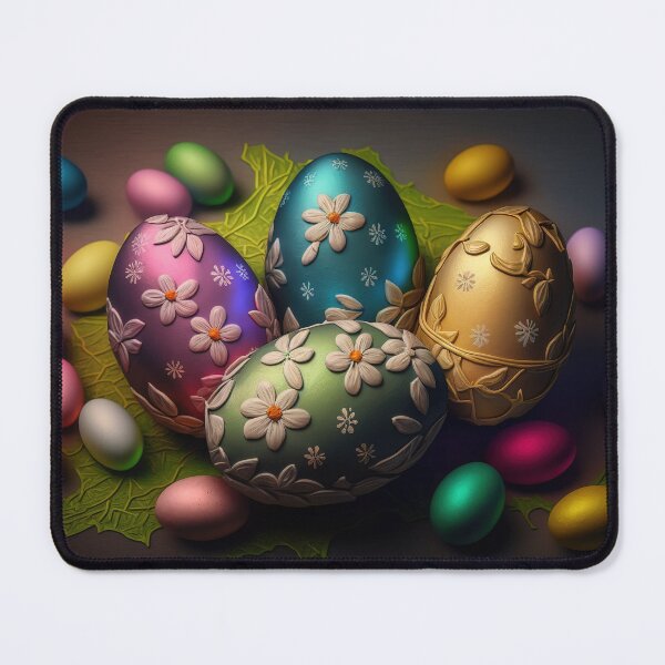 Artikelvorschau, Easter eggs with flowers pattern design, vintage colors and luminous light 5 entworfen und verkauft von jetaiart.