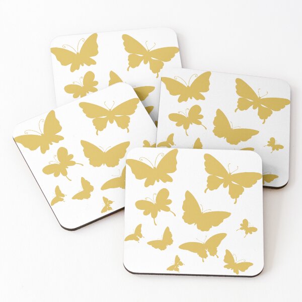 Item preview, Cute Butterfly patterns gold  designed and sold by Chaoticzarts.
