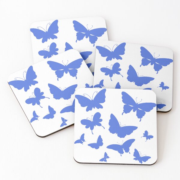 Item preview, Cute Butterfly patterns blue designed and sold by Chaoticzarts.