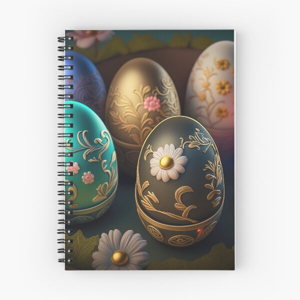 Item preview, Easter eggs with flowers pattern design, vintage colors and luminous light 6 designed and sold by jetaiart.
