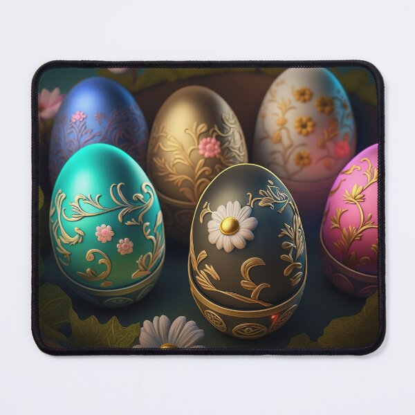 Artikelvorschau, Easter eggs with flowers pattern design, vintage colors and luminous light 6 entworfen und verkauft von jetaiart.