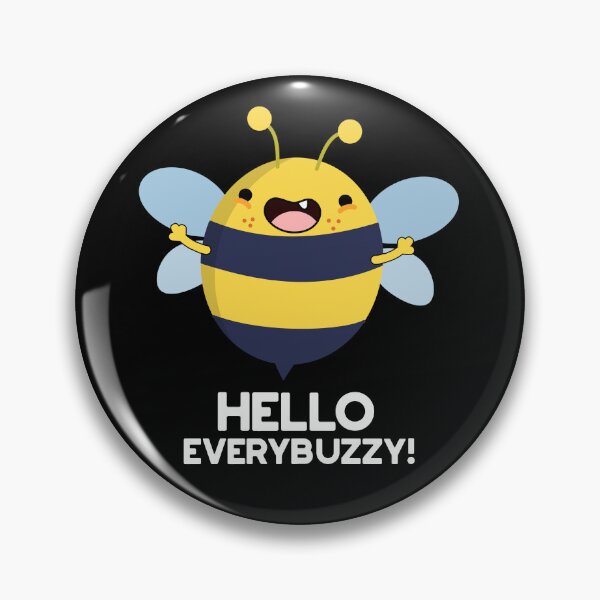 Item preview, Hello Everybuzzy Funny Bee Puns (Dark BG) designed and sold by punnybone.
