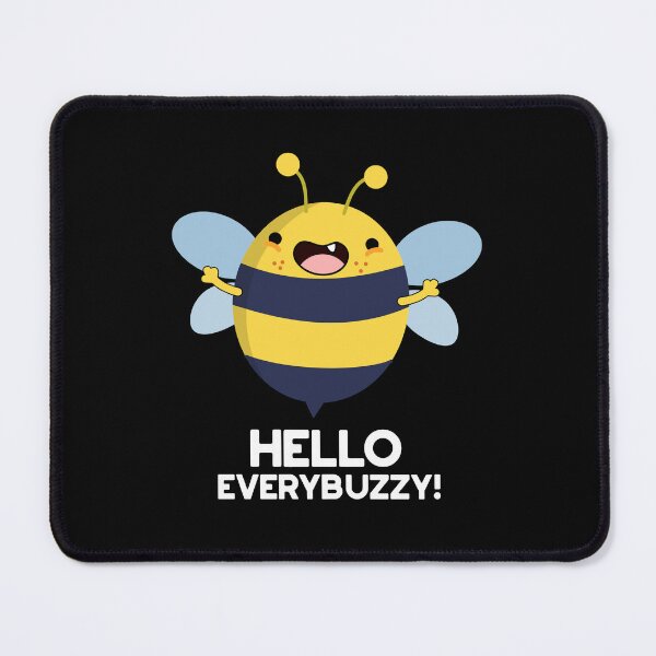 Item preview, Hello Everybuzzy Funny Bee Puns (Dark BG) designed and sold by punnybone.