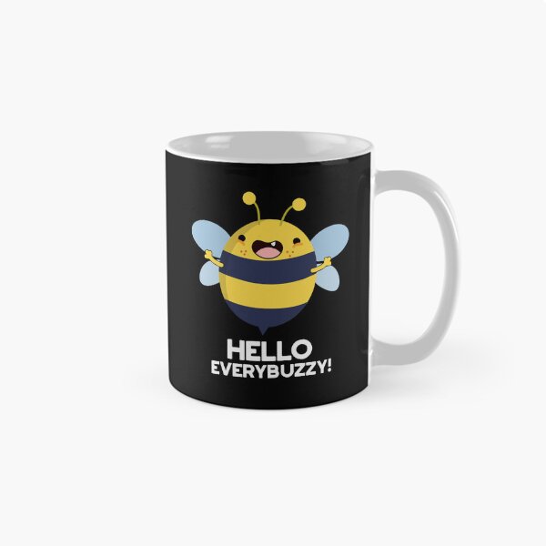 Item preview, Hello Everybuzzy Funny Bee Puns (Dark BG) designed and sold by punnybone.