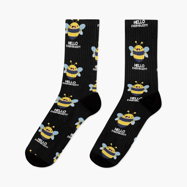 Item preview, Hello Everybuzzy Funny Bee Puns (Dark BG) designed and sold by punnybone.