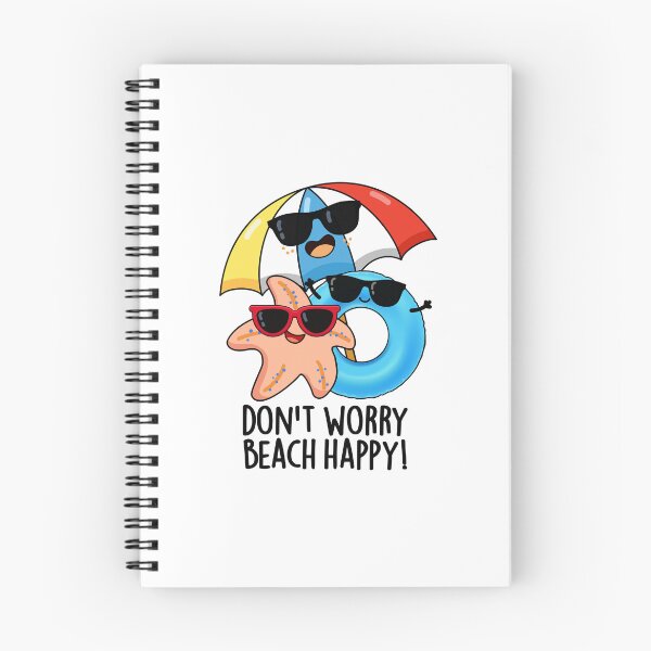 Item preview, Don't Worry Beach Happy Funny Summer Puns  designed and sold by punnybone.