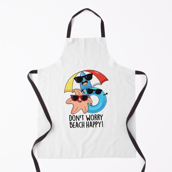 Item preview, Don't Worry Beach Happy Funny Summer Puns designed and sold by punnybone.