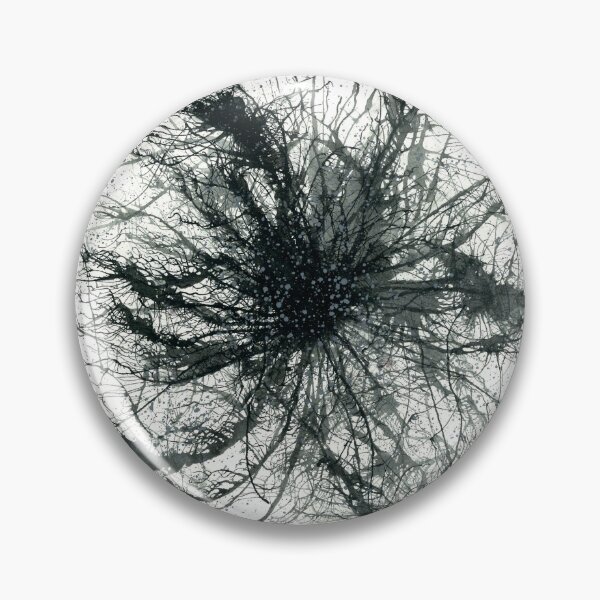 Item preview, Self Respect Is The New Black #454 Unique New Age 5D Grayscale Monotone Black And White Bw OOAK Hand-painted Original Abstract Painting Detail 1 Inspired By Brain Cells Neurons Neuroscience Biology designed and sold by Rainbow Artist Orlando L.