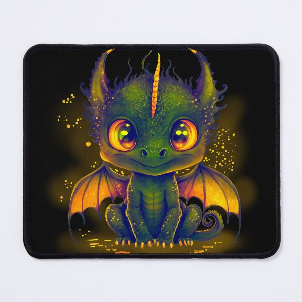 Item preview, Lindo bebé dragón verde con cuernos designed and sold by KOTOdesign.