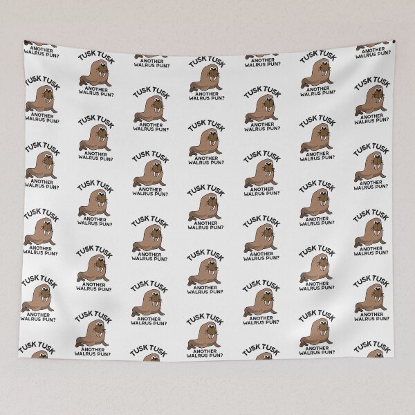 Item preview, Tusk Tusk Another Walrus Pun Funny Animal Puns  designed and sold by punnybone.