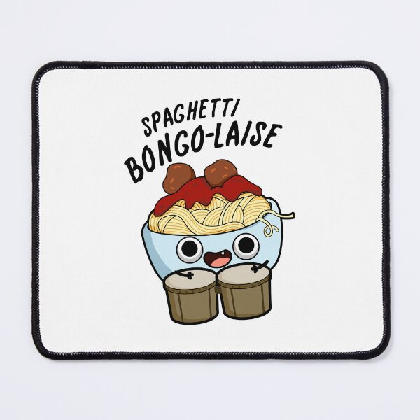 Item preview, Spaghetti Bongolaise Funny Food Puns designed and sold by punnybone.