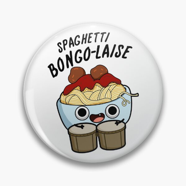 Item preview, Spaghetti Bongolaise Funny Food Puns  designed and sold by punnybone.