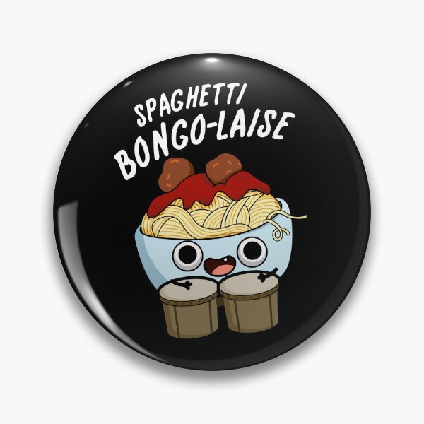 Item preview, Spaghetti Bongolaise Funny Food Puns  (Dark BG) designed and sold by punnybone.