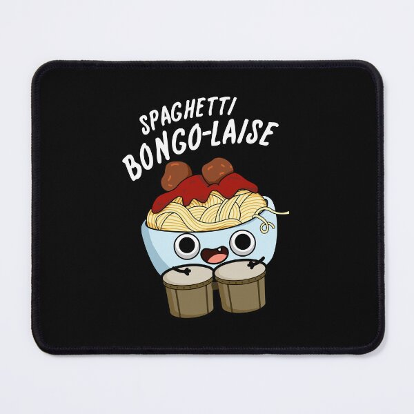 Item preview, Spaghetti Bongolaise Funny Food Puns (Dark BG) designed and sold by punnybone.