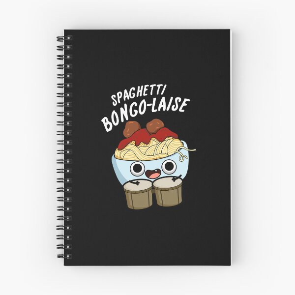 Item preview, Spaghetti Bongolaise Funny Food Puns  (Dark BG) designed and sold by punnybone.