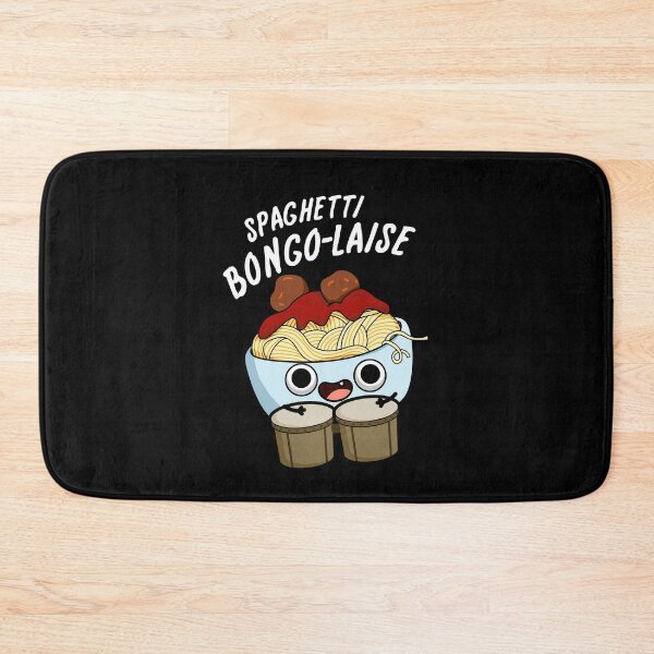 Item preview, Spaghetti Bongolaise Funny Food Puns  (Dark BG) designed and sold by punnybone.