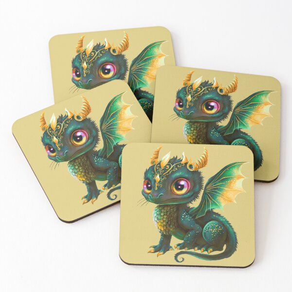 Item preview, Green-gold Baby Dragon designed and sold by KOTOdesign.