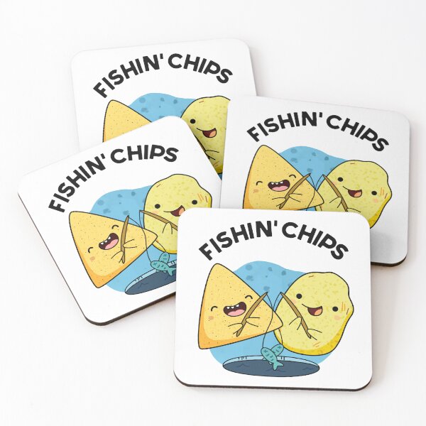 Artikelvorschau, Fischchips Lustige Essen Wortspiele entworfen und verkauft von punnybone.