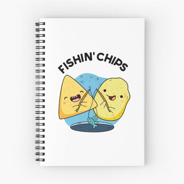 Item preview, Fishin chips Funny Food Puns  designed and sold by punnybone.