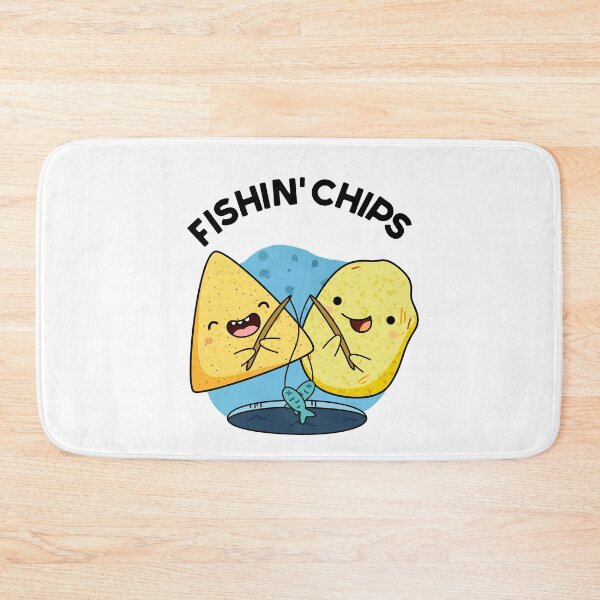 Item preview, Fishin chips Funny Food Puns  designed and sold by punnybone.