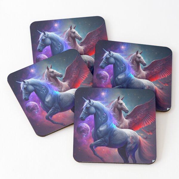 Item preview, Beautiful horses with wings close up 2 designed and sold by mythographiaart.