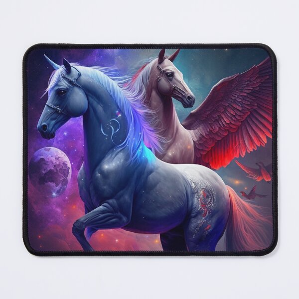 Item preview, Beautiful horses with wings close up 2 designed and sold by mythographiaart.