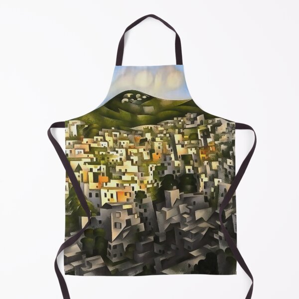 Item preview, Houses On The Hillside - Abstract Art Fethiye designed and sold by taiche.