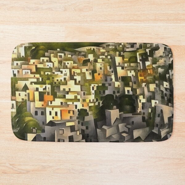 Item preview, Houses On The Hillside - Abstract Art Fethiye designed and sold by taiche.