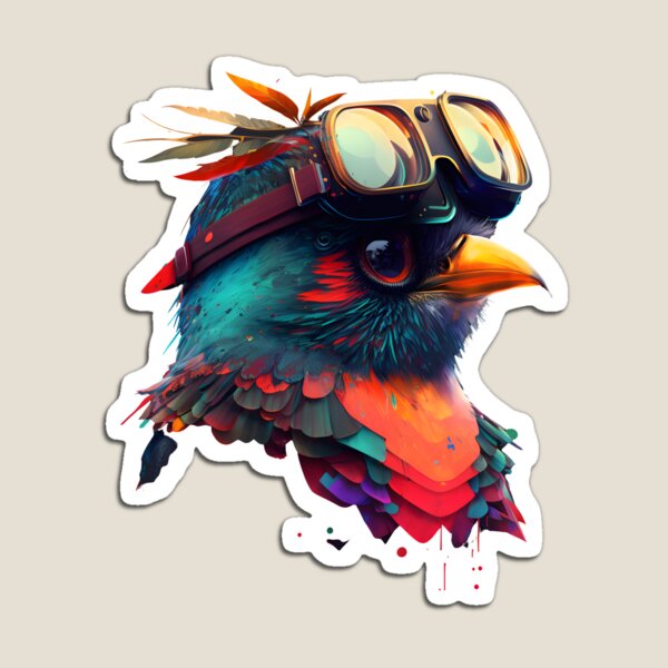 Item preview, A design featuring a bird with a vibrant array of colors designed and sold by Ideatopia.
