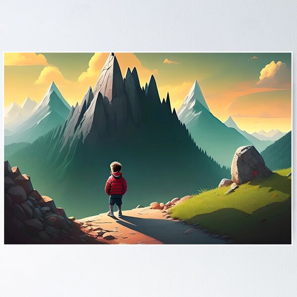 Item preview, Small boy in mountain area designed and sold by ansaharju.