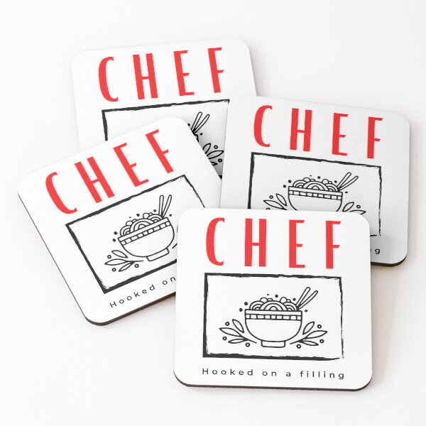 Item preview,  Chef Hooked on a Filling funny motivational design designed and sold by DigitalMagShop.
